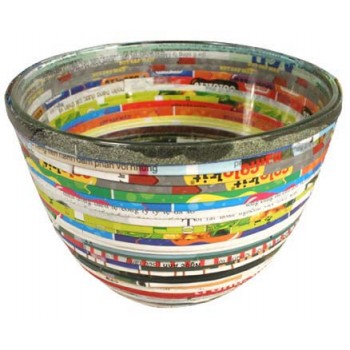 Glass and Paper Bowl