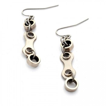 Bike Chain Plate Earrings