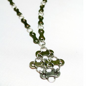 Chain Plate Diamond Necklace