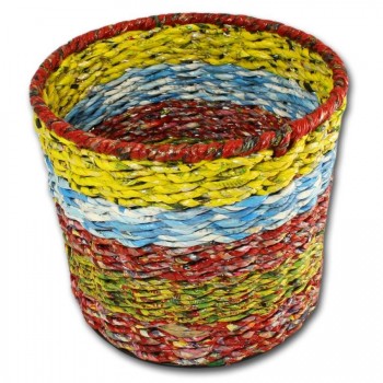 Striped Wrapper Wastebasket