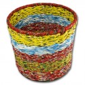 Striped Wrapper Wastebasket