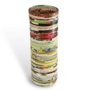 Paper and Glass Straight Vase