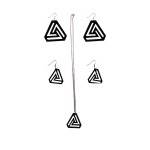 Maze Vinyl Earrings - Large