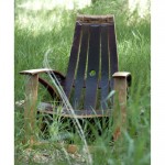 Wine Barrel Adirondack Chair