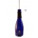 Wine Bottle Wire Lantern - Cobalt Blue