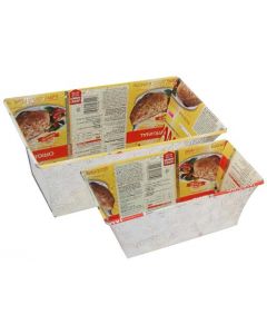 Set of 2 Rectangular Tin Planters