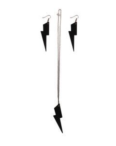 Lightning Vinyl Earrings - Large