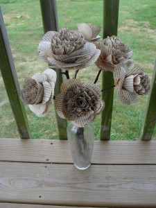 Upcycled paper flowers